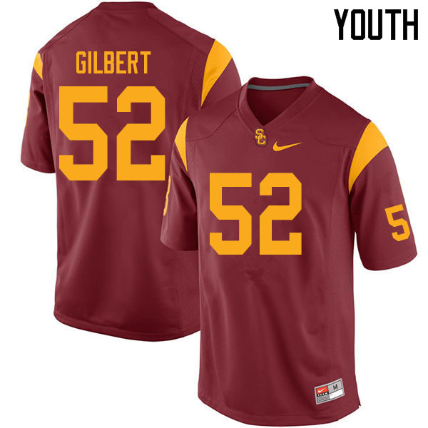 Youth #52 Spencer Gilbert USC Trojans College Football Jerseys Sale-Cardinal